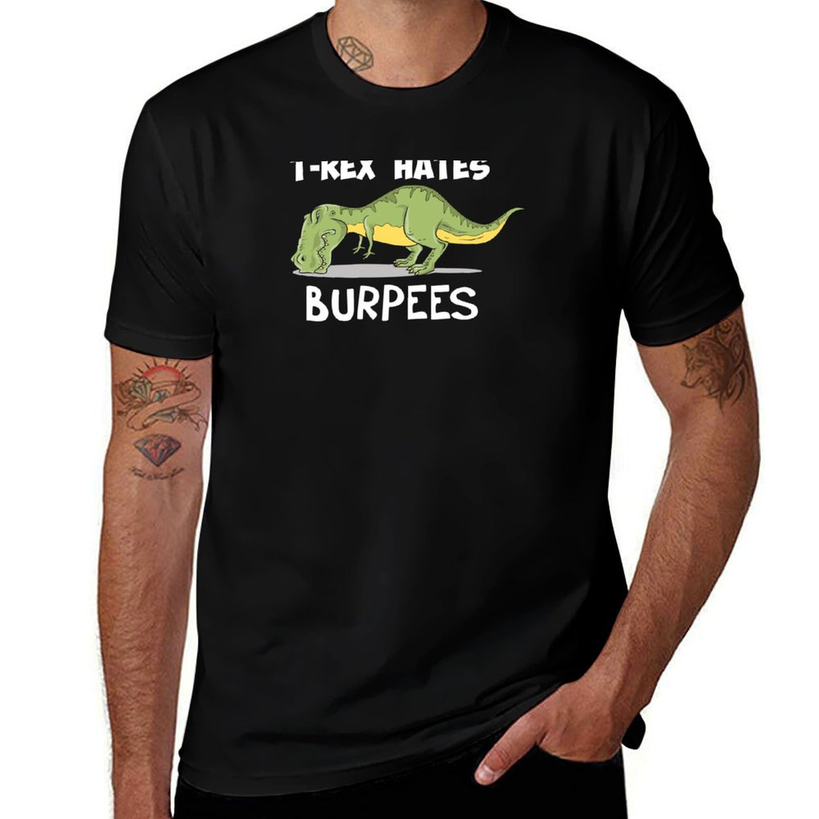 Crossfit Mayhem - T-Rex Hates Burpees T-Shirt Sun Protective