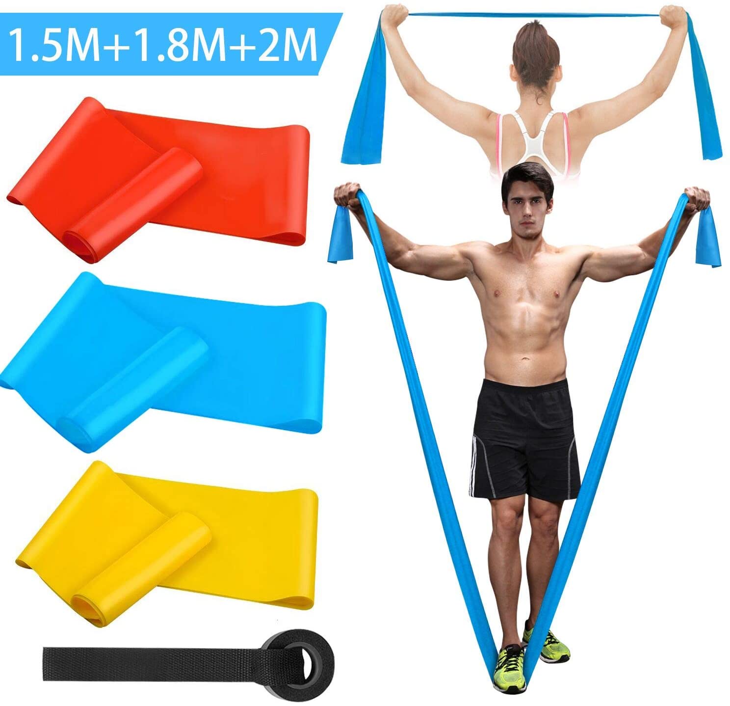 Elastic Fitness Bands 3Pcs Res - Crossfit Equipment ulasan dan harga