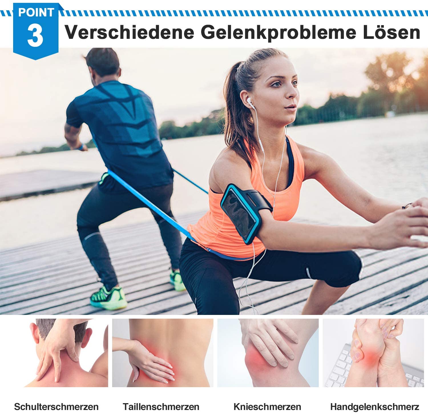 Elastic Fitness Bands 3Pcs Res - Crossfit Equipment ulasan dan harga