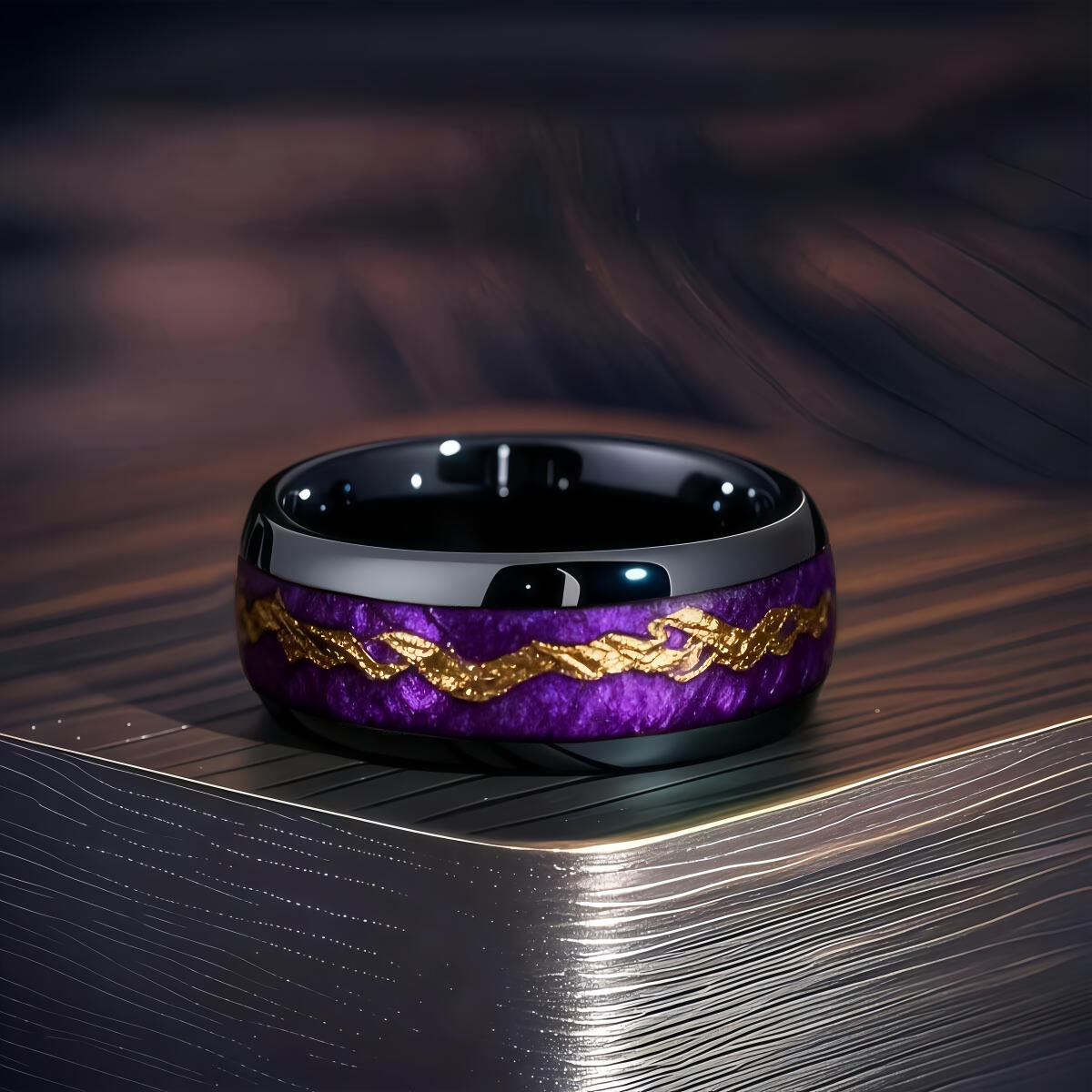 Fashion Black Men Stainless St - Gymnastic Ring Wood ulasan dan harga