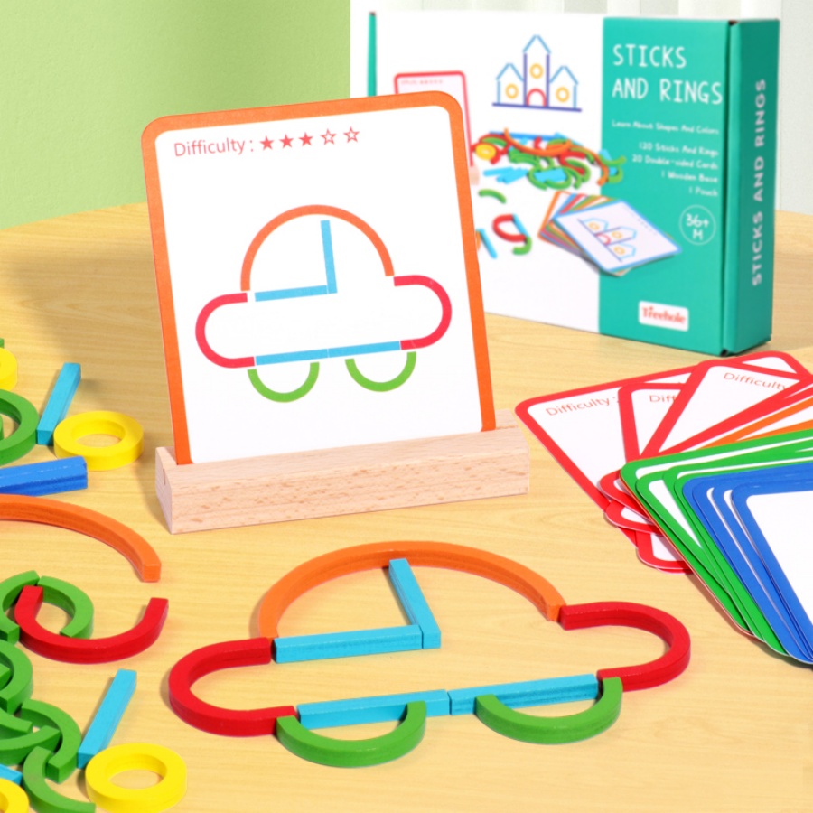 Children's early education puz - Gymnastic Ring Wood ulasan dan harga