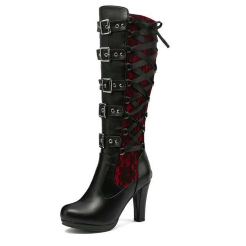 Punk Gothic Style Women's Knee - Crossfit Lady ulasan dan harga