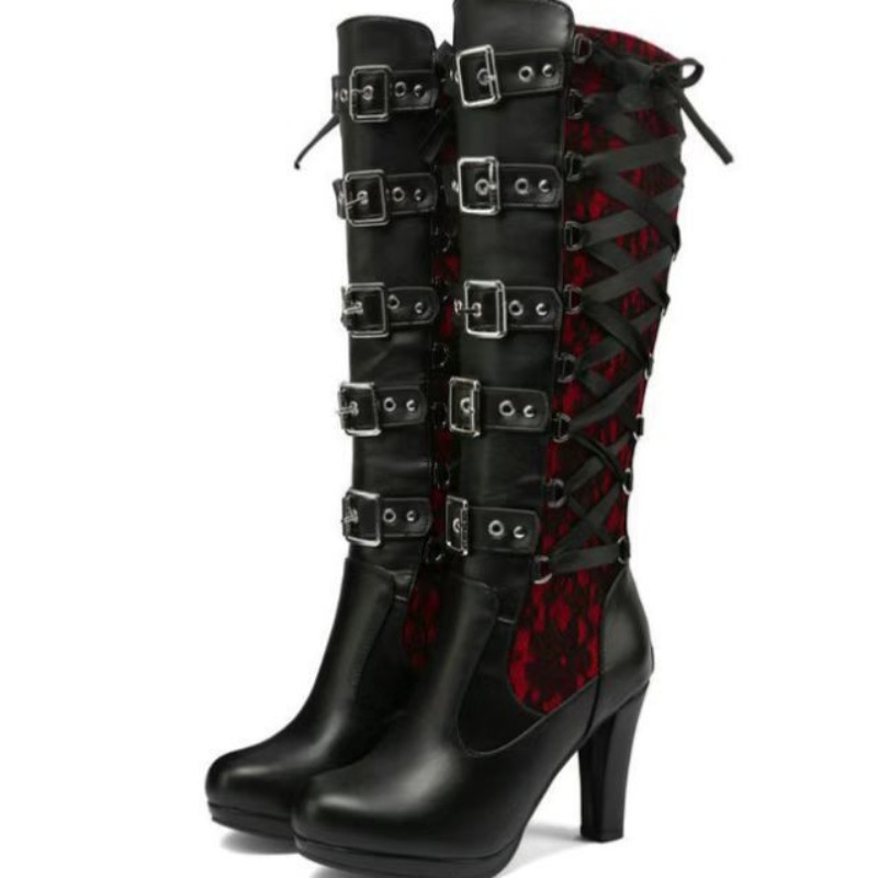 Punk Gothic Style Women's Knee - Crossfit Lady ulasan dan harga