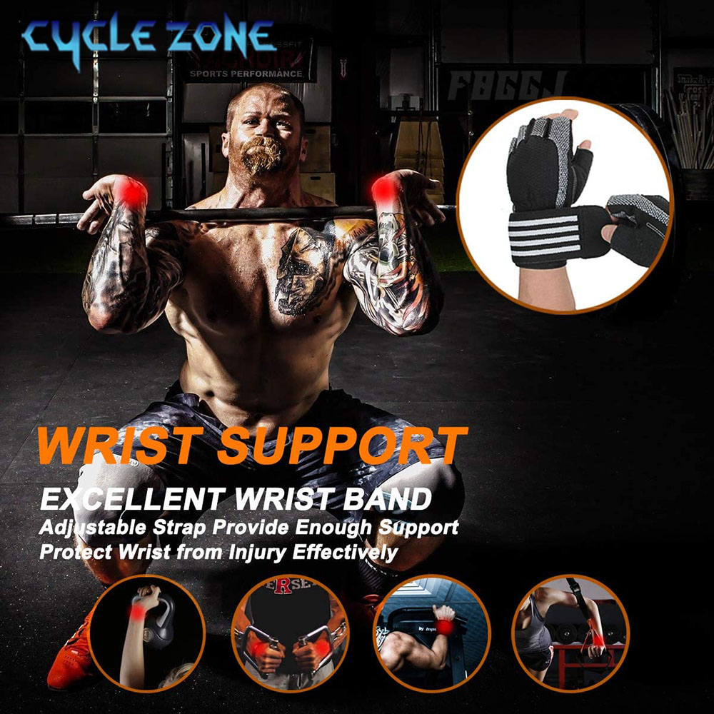 1 Pair Half Finger Gym Fitness - Crossfit Equipment ulasan dan harga