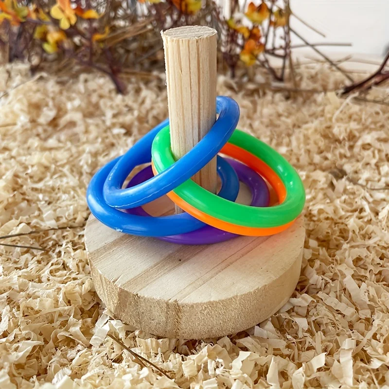 Wooden Interactive Parrot Ring - Gymnastic Ring Wood ulasan dan harga